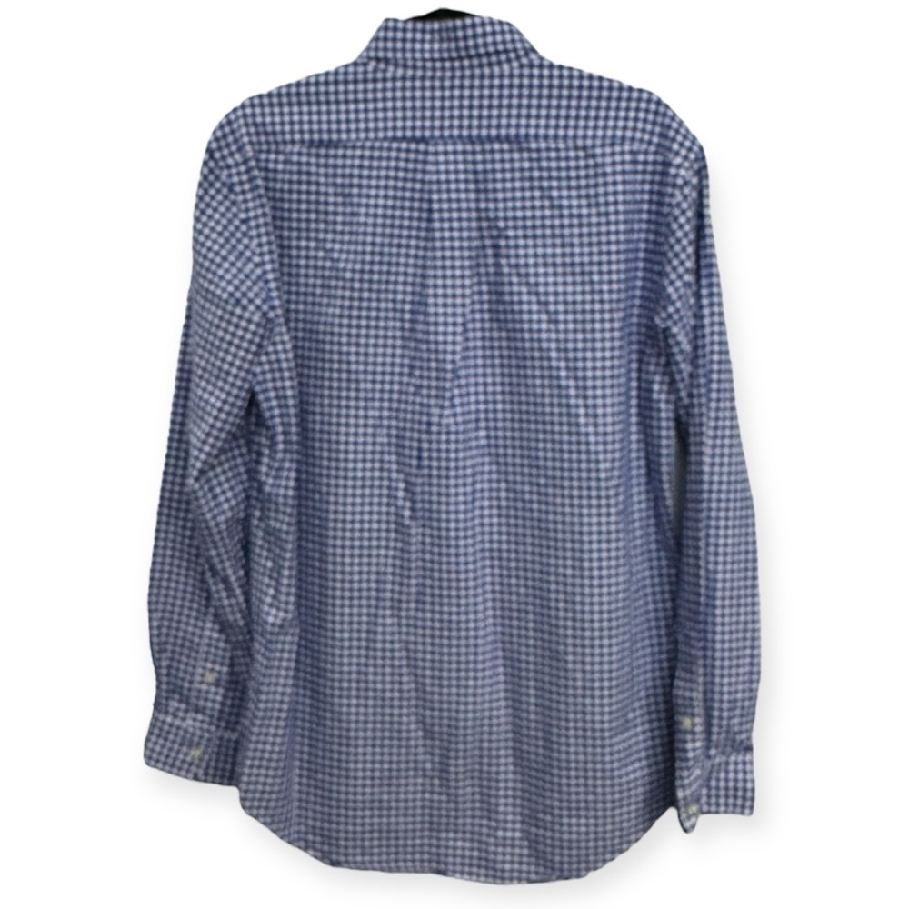 Ralph Lauren Navy and White Gingham Button-Down Shirt Size M - Picture 4 of 4